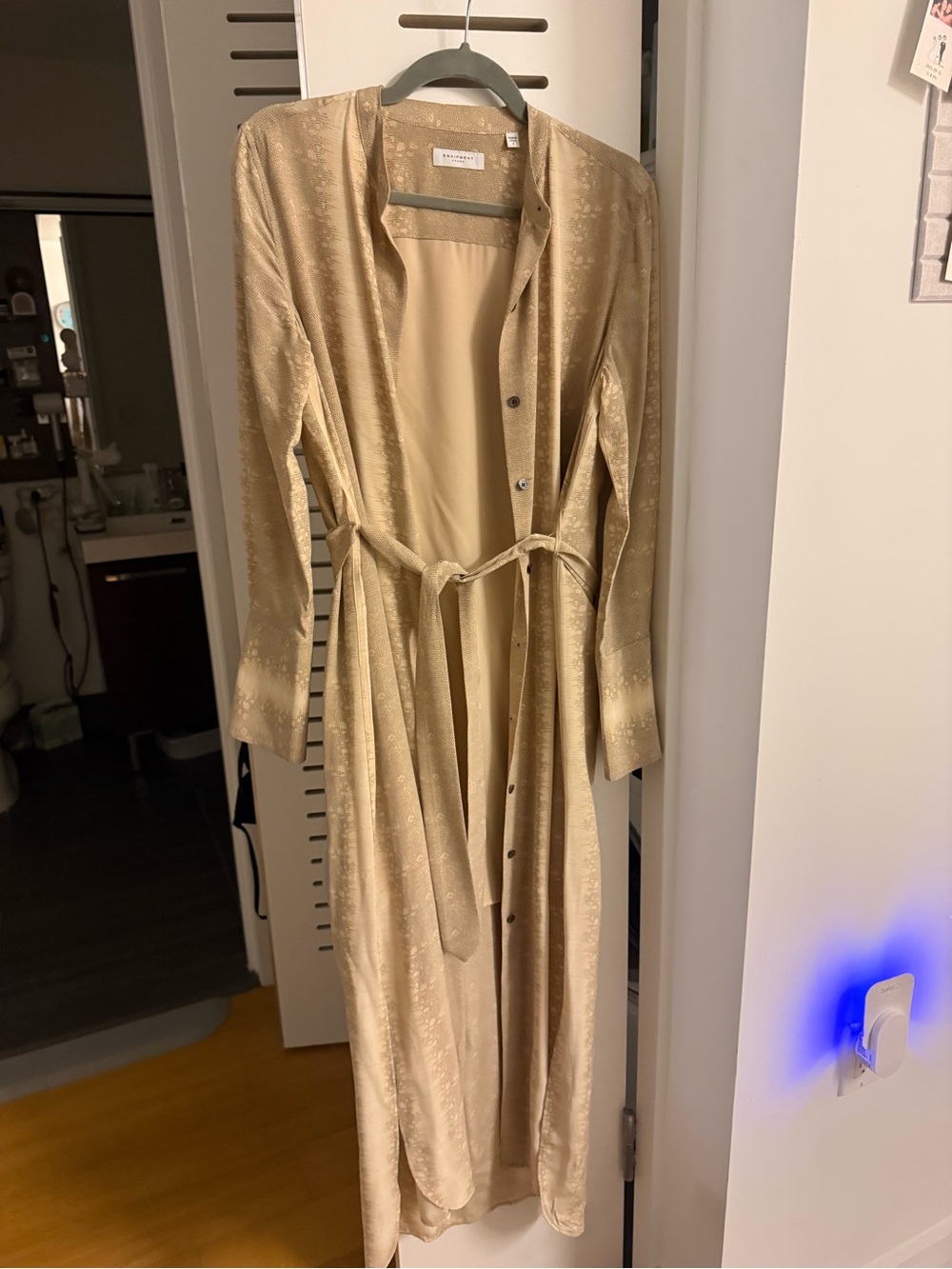 Equipment Snake Print 100% Silk Dresss